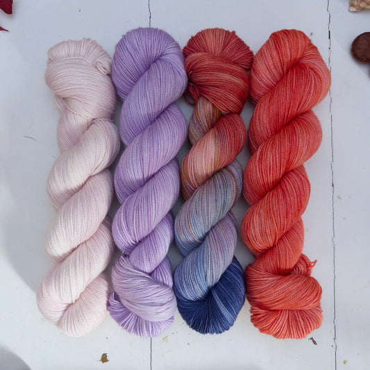 four skein fade – hither | sock – yarn pack – autumn on the riviera