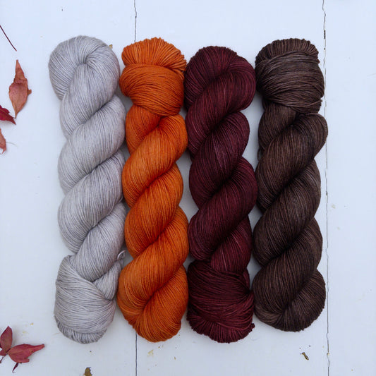 four skein fade – pightle | fingering/4ply – yarn pack – autumn leaves